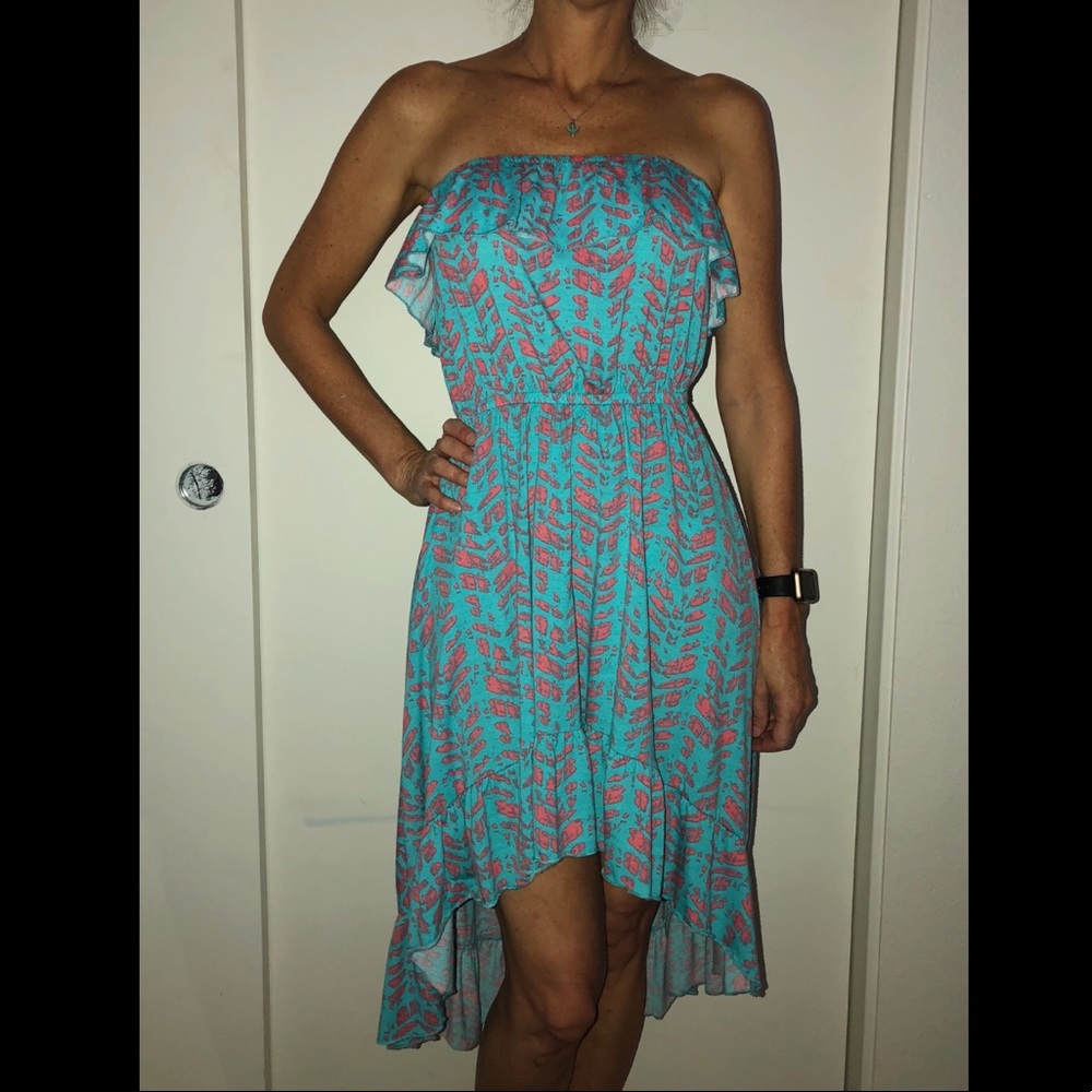 Asymmetrical Strapless Spring Dress